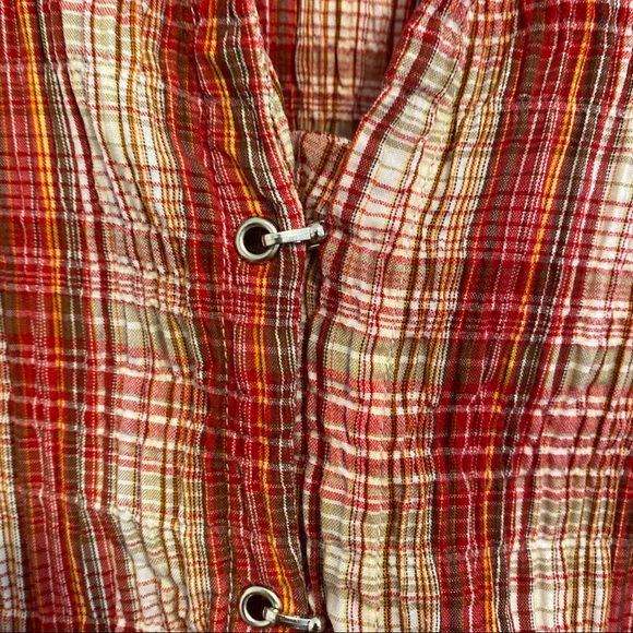 Dress barn Women's Striped Crinkly Button Shirt - Picture 5 of 9